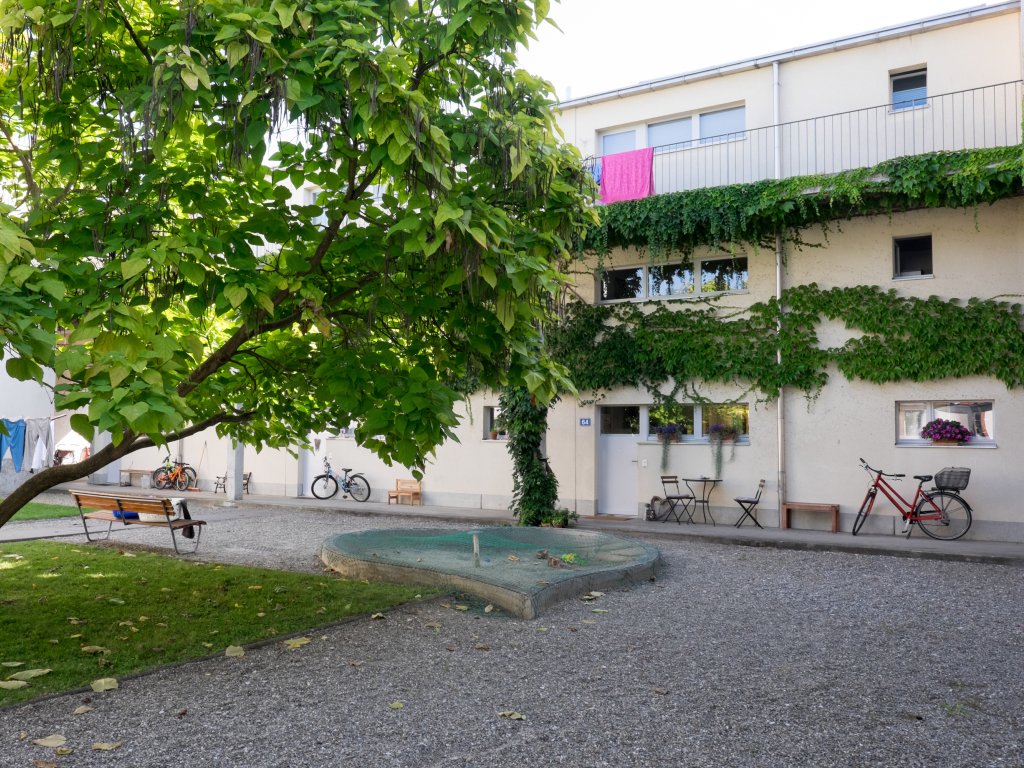 Die dreistöckigen Maisonettewohnungen.